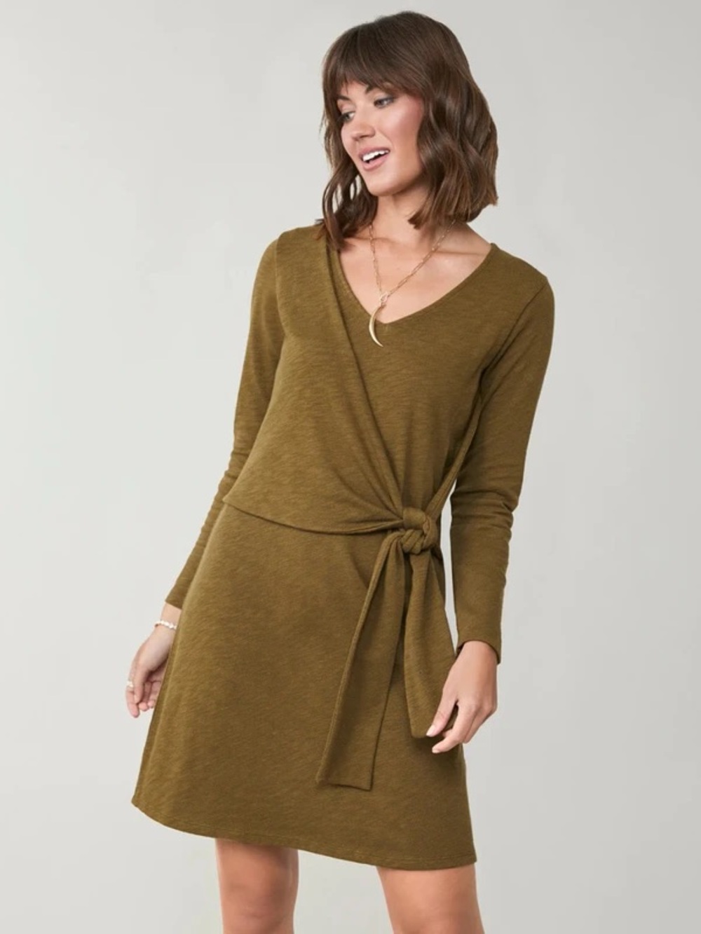 Spartina 449 Deanna Olive Green Wrap Dress Size XL